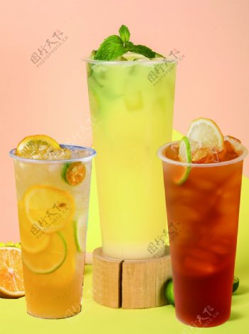柠檬红绿茶图片
