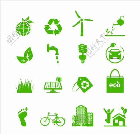 环保图标垃圾回收垃圾分类图片