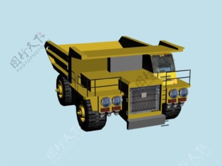 3D重型卡车模型