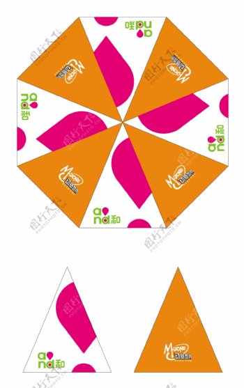 三折伞图案设计