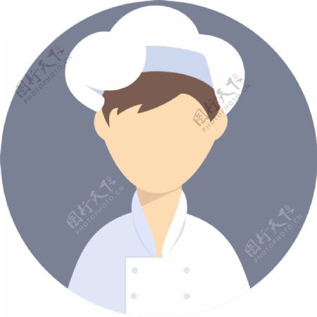 扁平化厨师矢量图插画