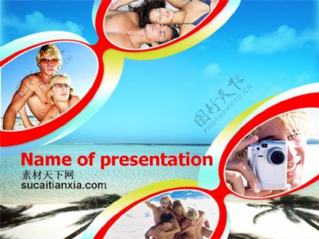 旅游度假海滩PPT模板