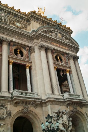 巴黎巴黎歌剧院正面部分景观图片