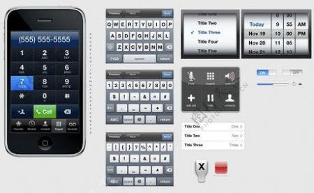 iPhonePSD用户界面模板素材