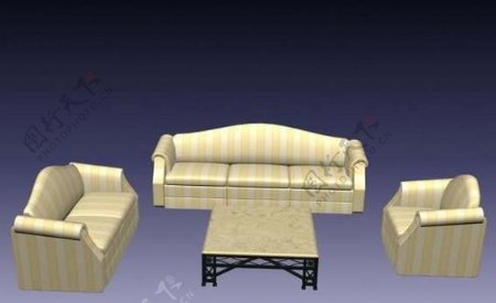 当代现代家具沙发3D模型B057