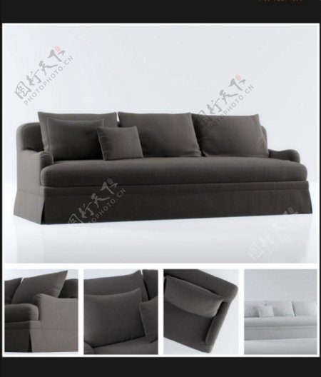 沙发枕头3模型素材