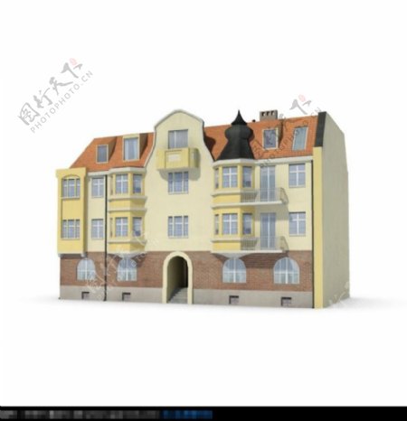 欧式住宅区max建筑模型