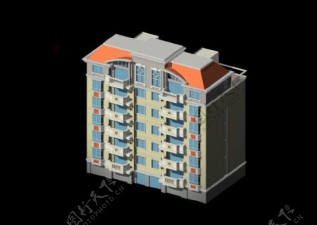 多层建筑模型3d设计