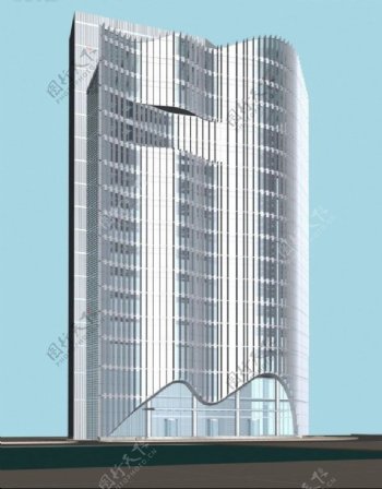 独栋高层商业大厦3D模型设计