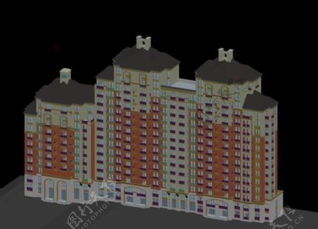 塔式住宅楼模型
