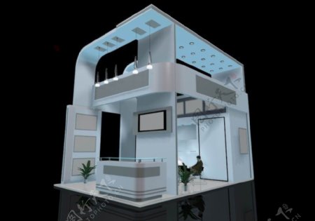 现代展厅展览3dmax模型
