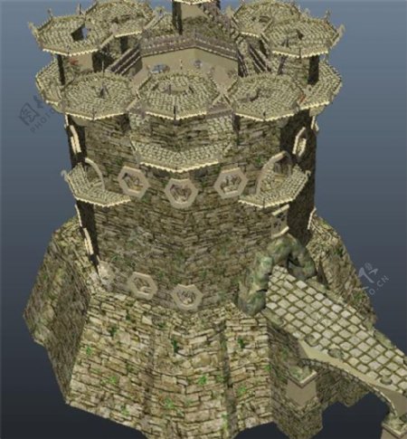 城防建筑游戏模型