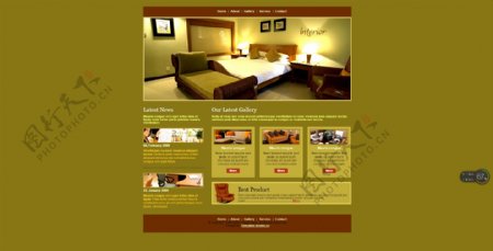 酒店网页首页设计素材下载