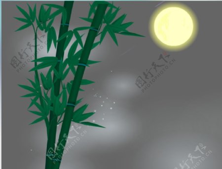 月光下的竹子flash动画