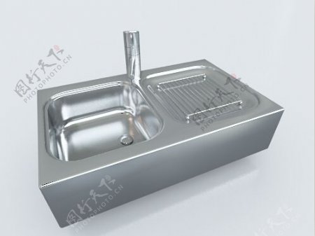 金属水槽水龙头3d模型下载