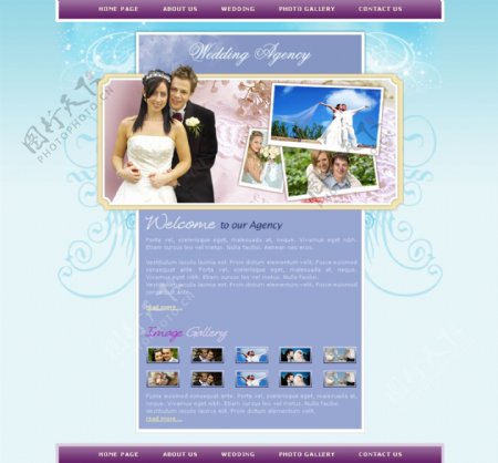 结婚礼服展示网页模板