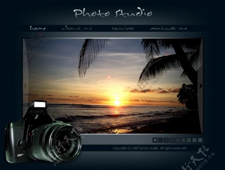 摄影工作室作品网页模板