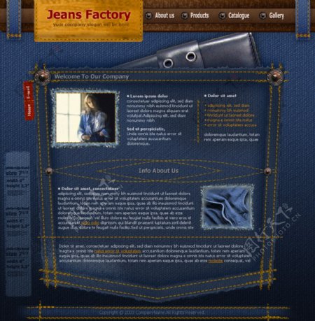 牛仔裤服装公司网页模板
