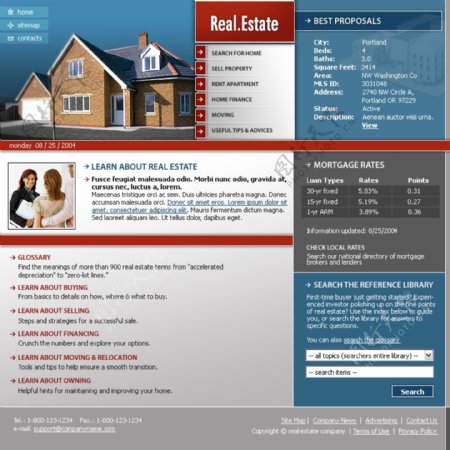 房地产信息门户网页模板