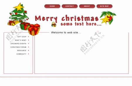 圣诞节主题简单网页模板