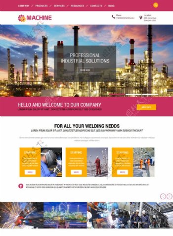 钢铁行业公司网站模板