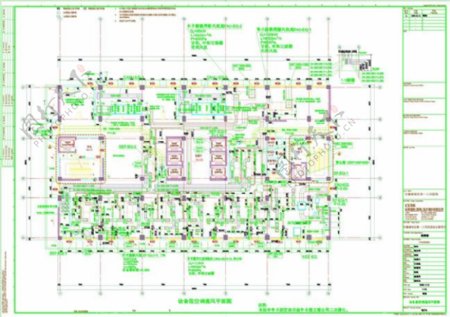 设备层空调通风平面图CAD图纸