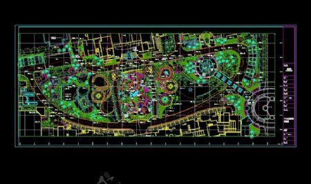 中心花园绿化CAD平面图