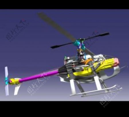 直升飞机三维模型
