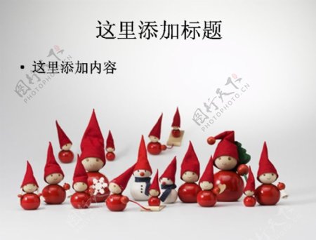 红色戴圣诞帽的雪人玩偶图片