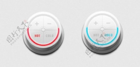 圆形塑料温度控制按钮
