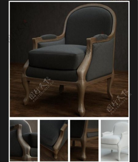 室内小凳子3模型素材