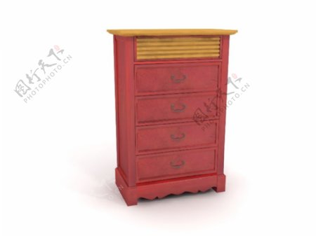 红木柜3模型素材