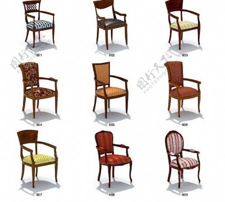 中式上的各种椅子