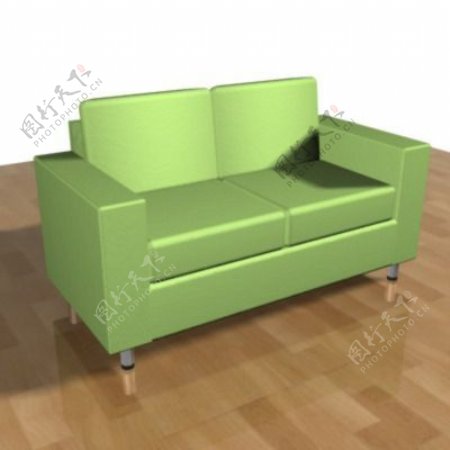 青苹果色三D沙发模型
