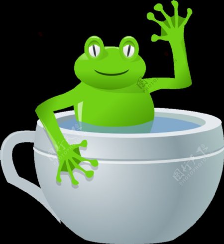 在我的茶中意外的青蛙