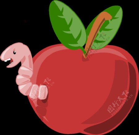 卡通苹果蜗杆