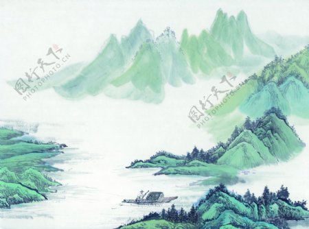 浓情山水中国画