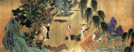 古典中国画山水人物