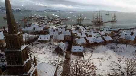 冬天的港口图片