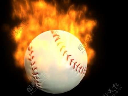 燃烧的棒球模型