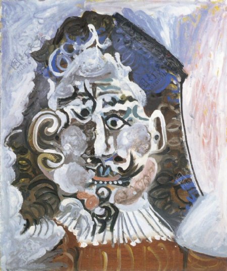1967MousquetaireT鍧眅西班牙画家巴勃罗毕加索抽象油画人物人体油画装饰画