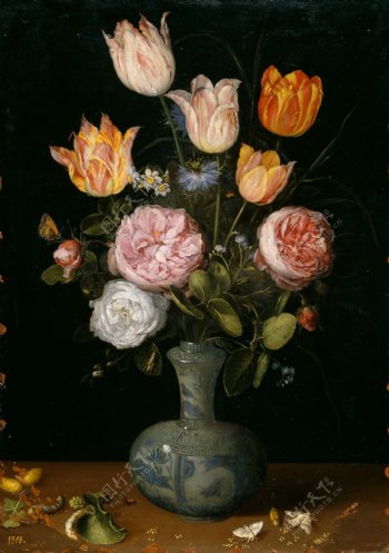 BruegheltheElderJanFlorero17Century花卉水果蔬菜器皿静物印象画派写实主义油画装饰画
