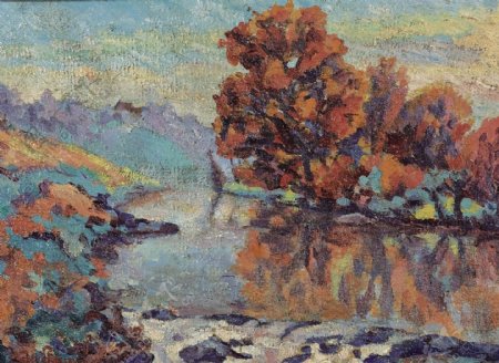 ArmandGuillauminTheCreuse1908法国画家阿曼吉约曼armandguillaumin印象派风景人物田园油画装饰画