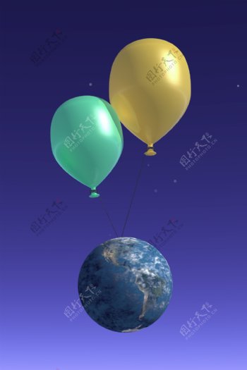 创意无限气球地球