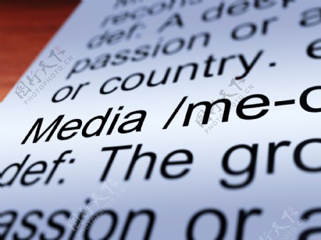 特写镜头显示的通信媒体的定义