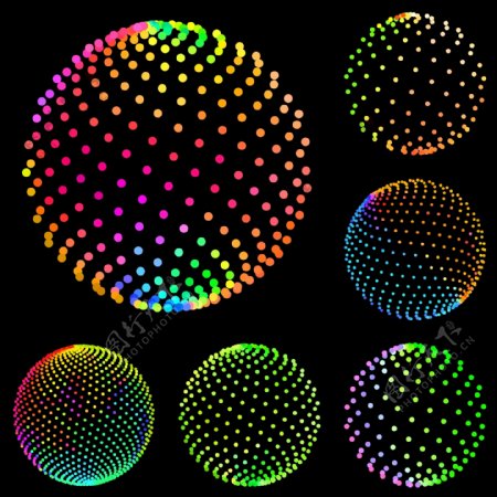 科学和技术领域的技术图形矢量素材感球动态旋转矢量