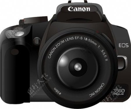 canon350d相机矢量素材
