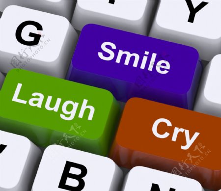 笑哭着微笑键代表不同的情绪