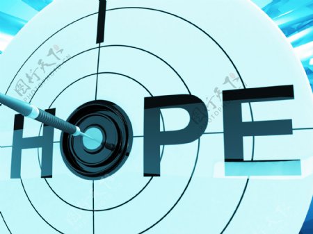 希望的目标表明祈祷和信仰的希望