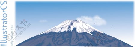 日本富士山矢量图